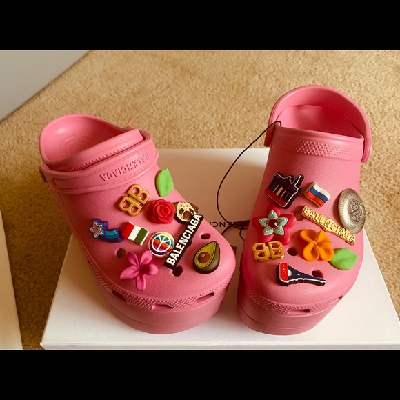 balenciaga platform clogs